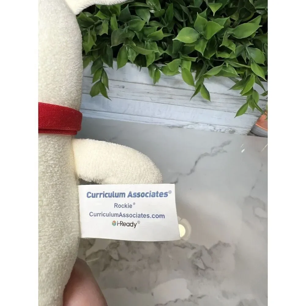 iReady Curriculum Associates Plush Puppy Dog‎ Rockie Rocky Cream Off White HTF